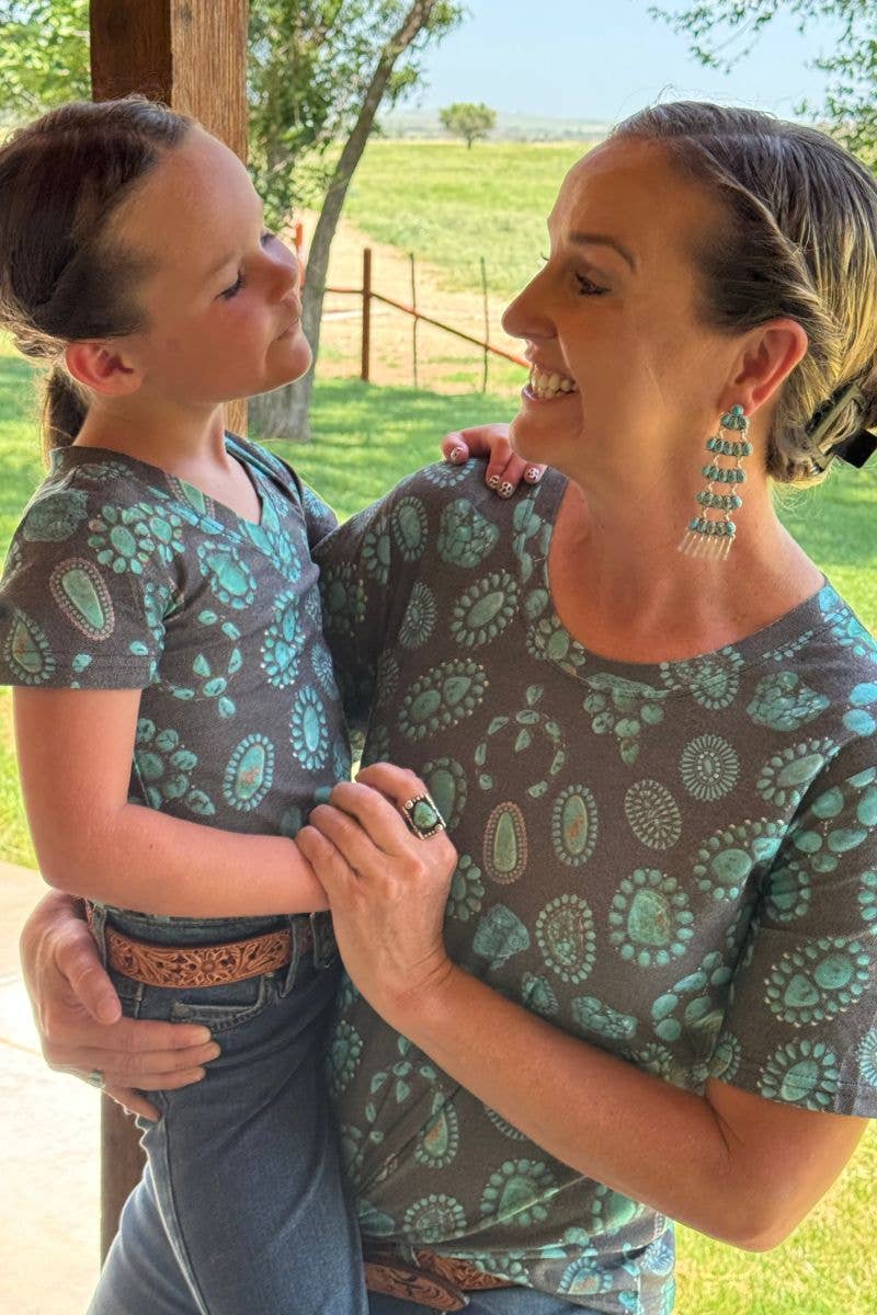 Forever In Turquoise Kids V Neck Tee