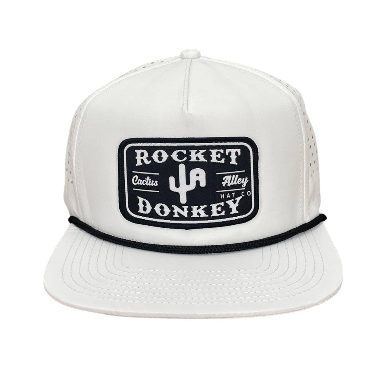 Rocket Donkey Snapback White Holes/Black Rope