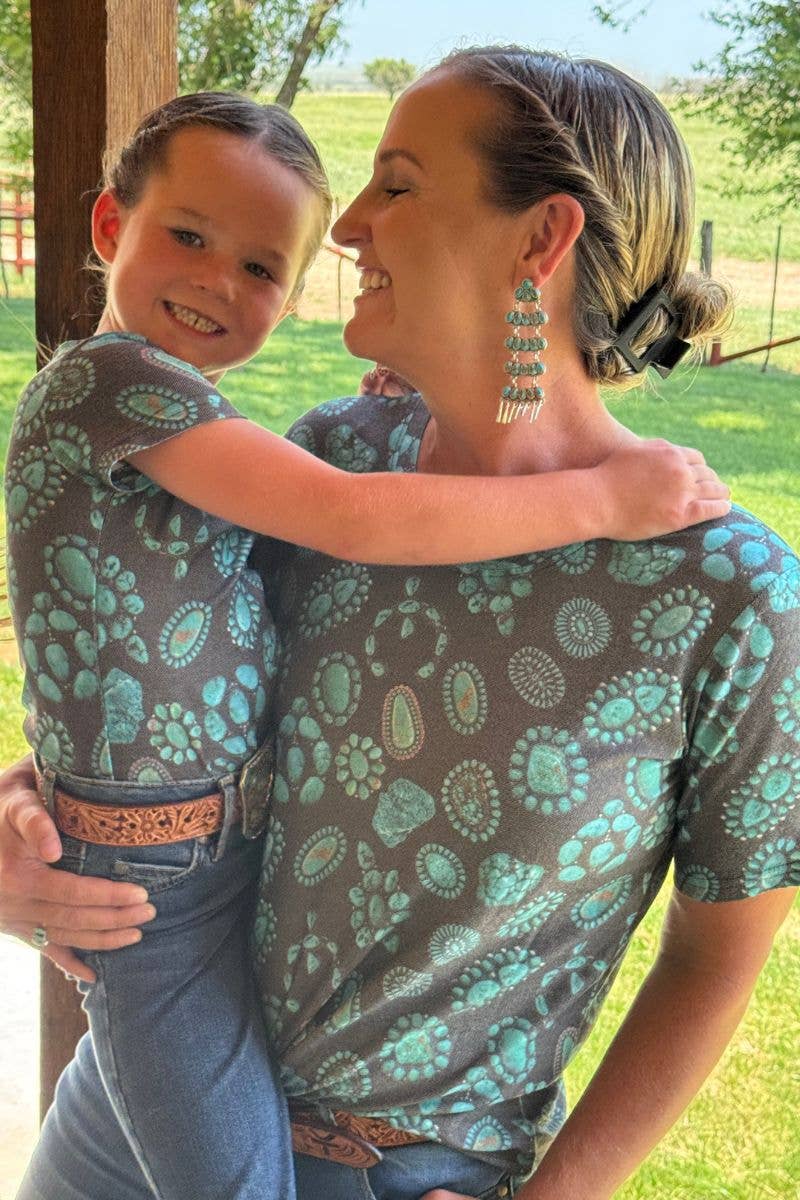 Forever In Turquoise Kids V Neck Tee