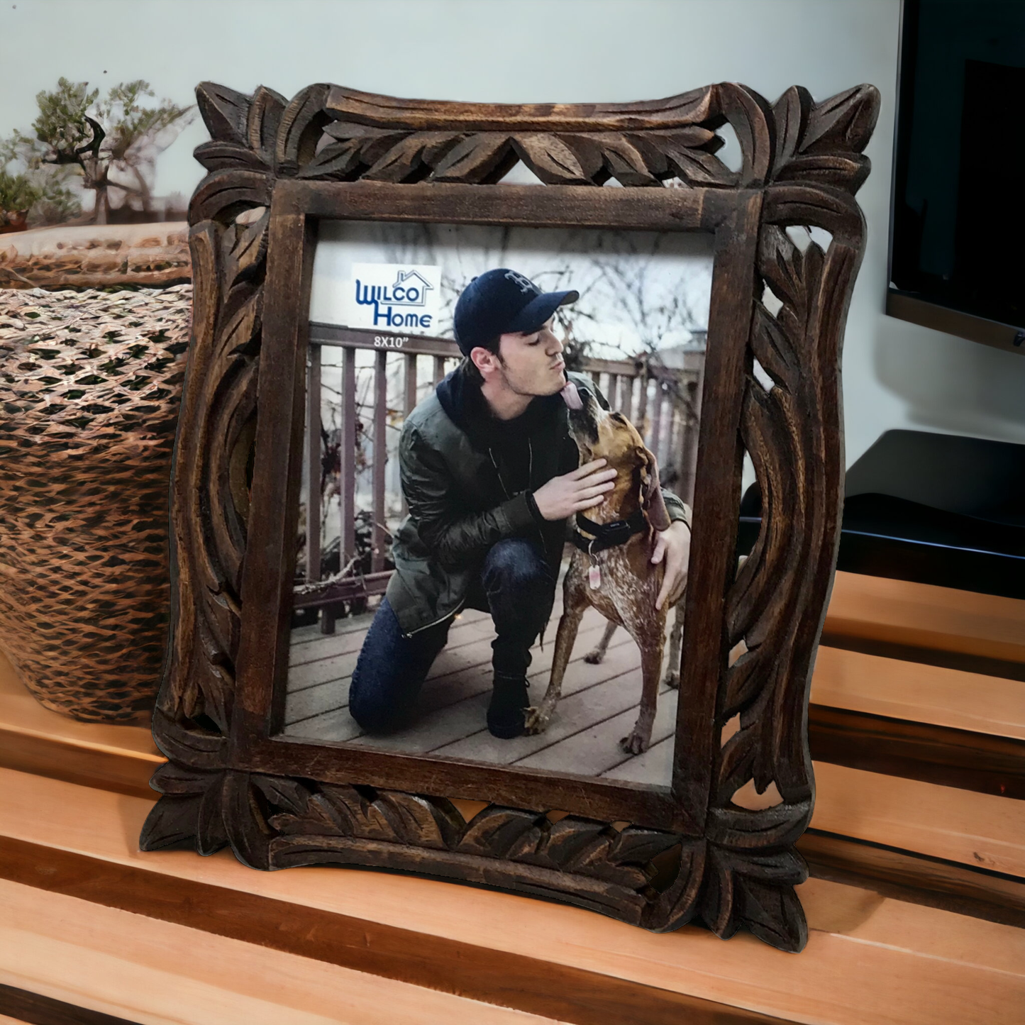 Carved Easel Photo Frame