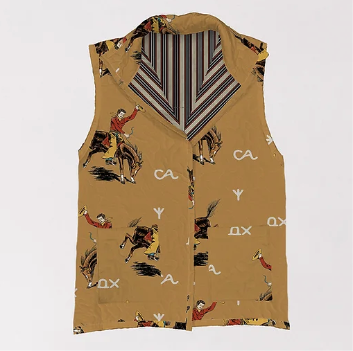 Lazy J Gold Quilted Ruby Vest