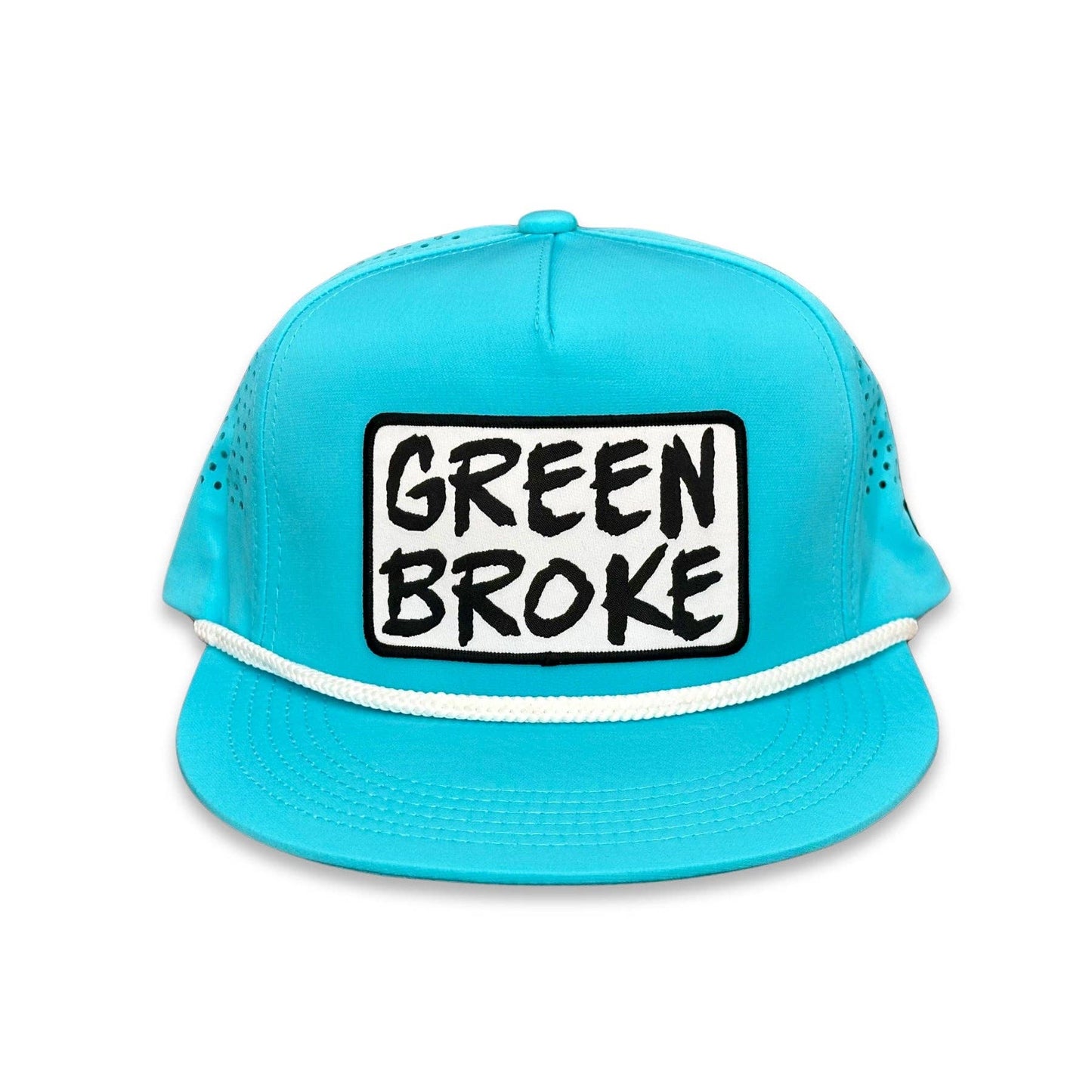 CA Turquoise Snapback With White Rope