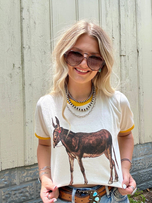The Vintage Donkey Ringer Tee