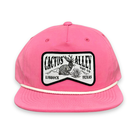 "Jackalope"- Pink/ White Rope, Snapback