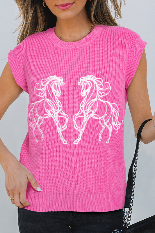 Pink Horse Sweater