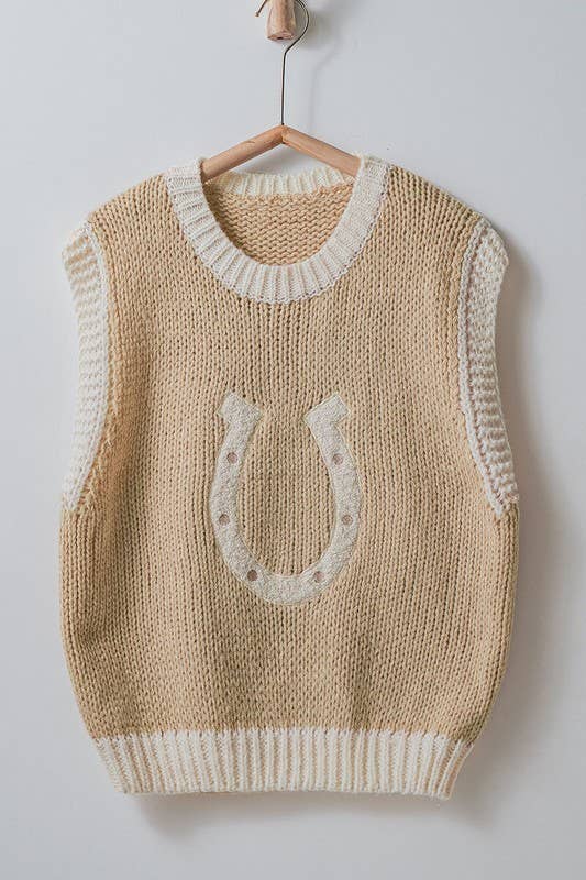 Horseshoe knitted Vest