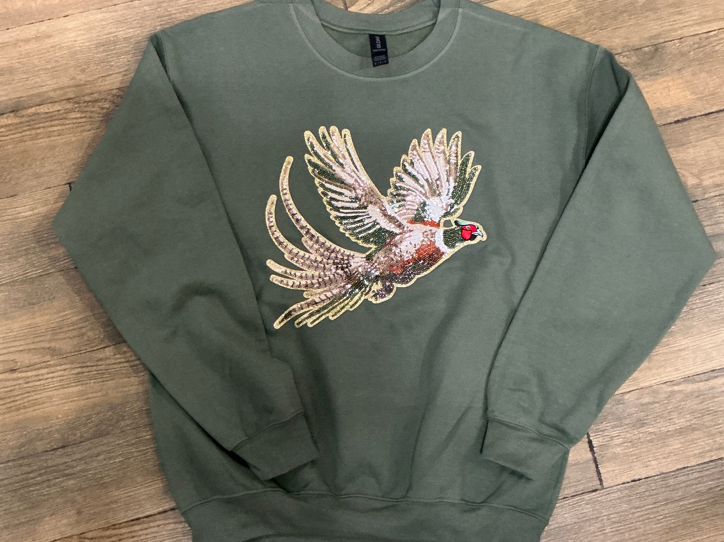 Pheasant Sequins Patch Sweatshirt