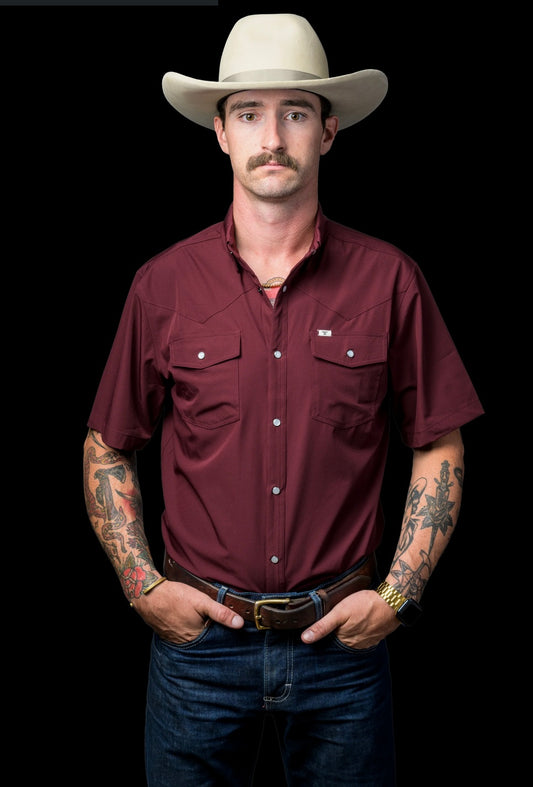 Maroon Ferrell Snap S/S