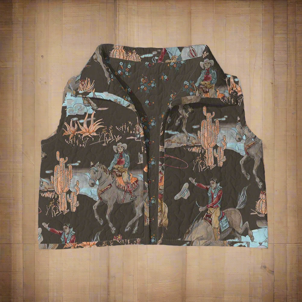 Birdie Charcoal Quilted Vest