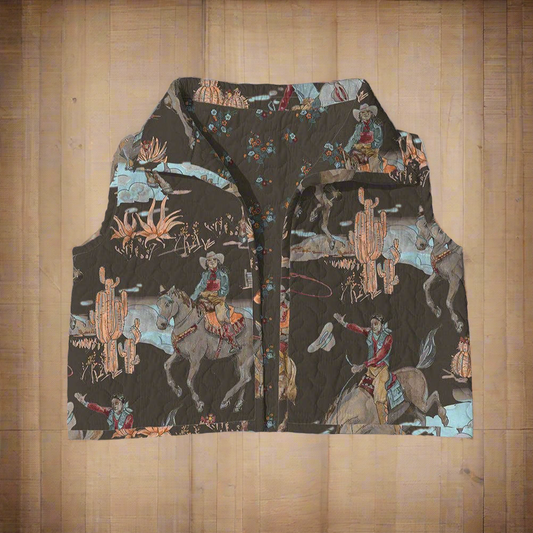 Birdie Charcoal Quilted Vest