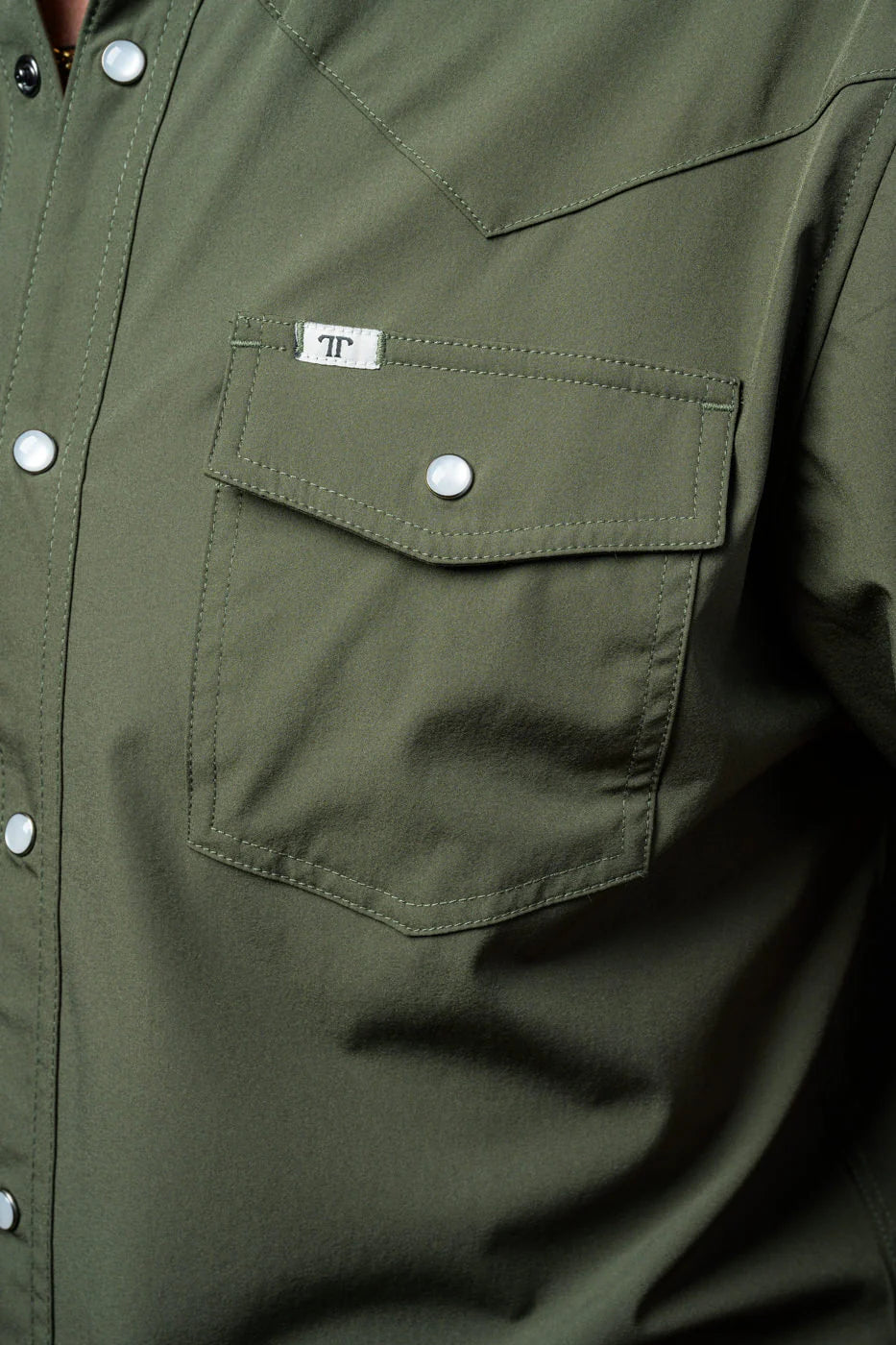 Ferrell Olive L/S Pearl Snap