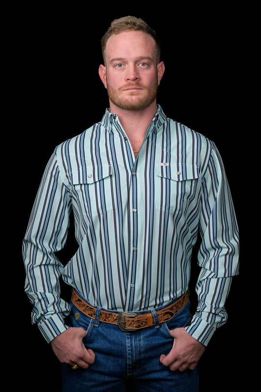 Ferrell Jackson Blue L/S Pearl Snap