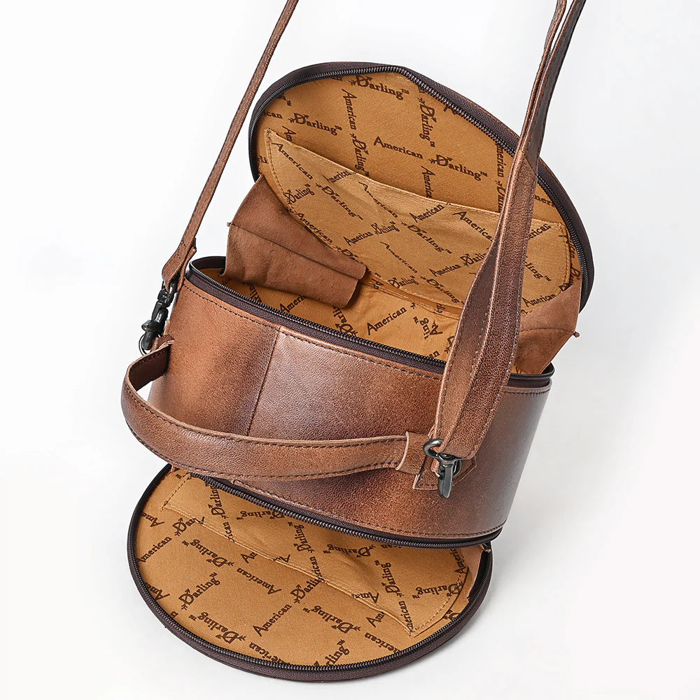 Hand tooled canteen bag