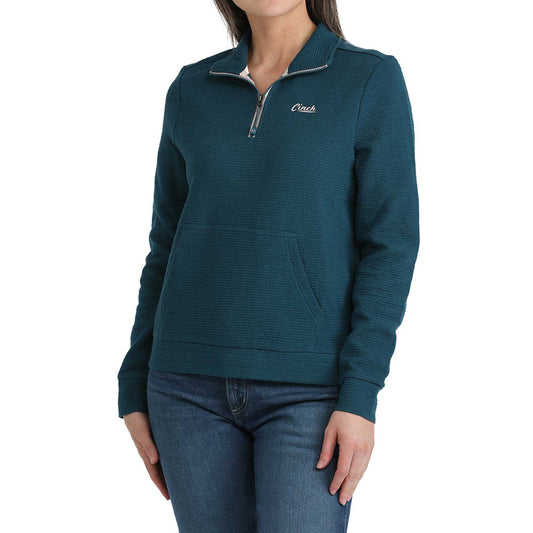 Cinch Women’s 1/4 Zip Teal Pullover