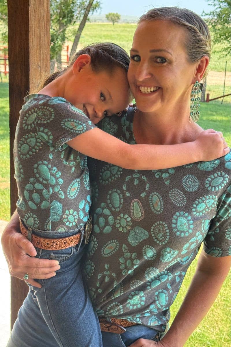 Forever In Turquoise Kids V Neck Tee