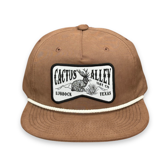 "Jackalope"- Brown/ White Rope, Snapback
