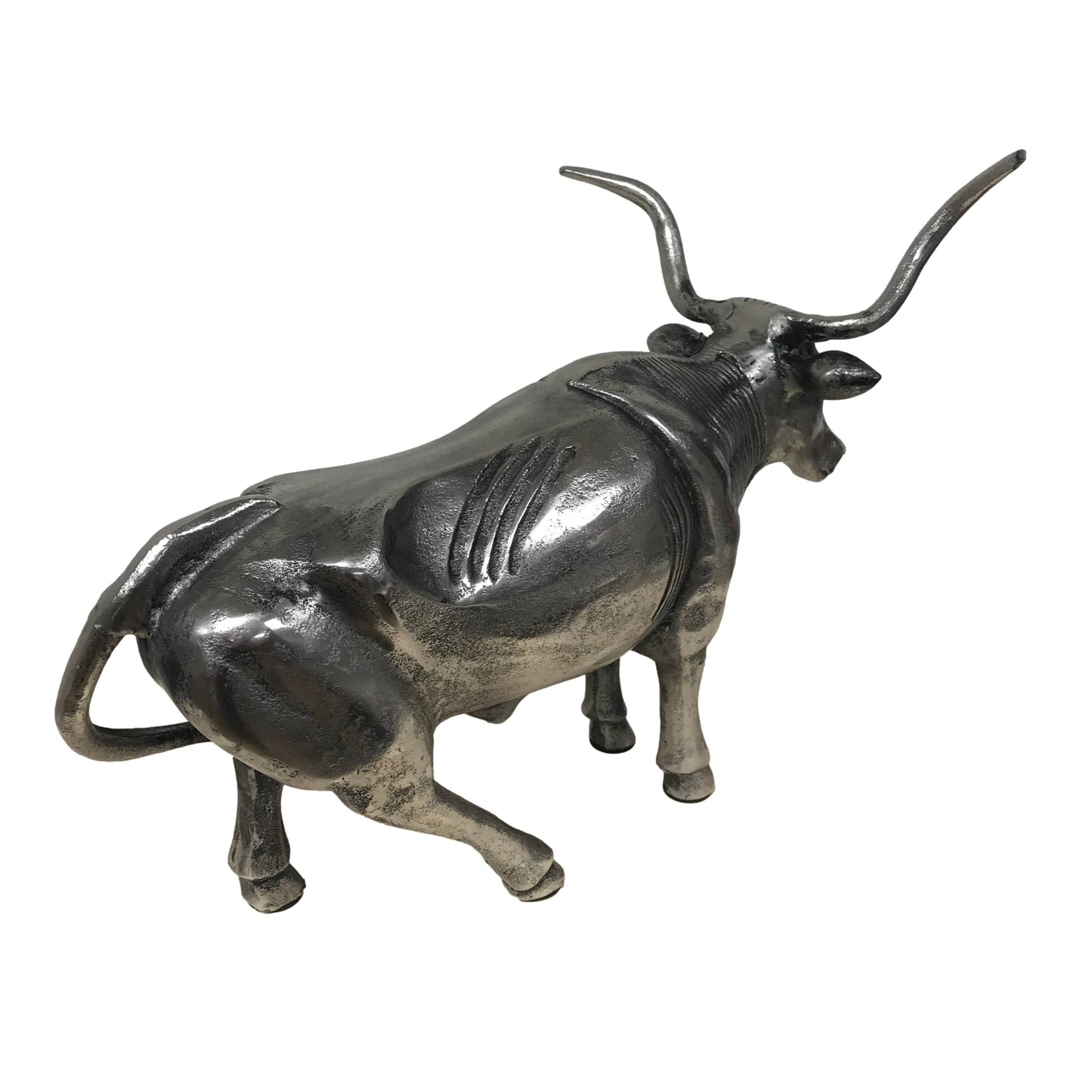 Cast Longhorn Steer Statue