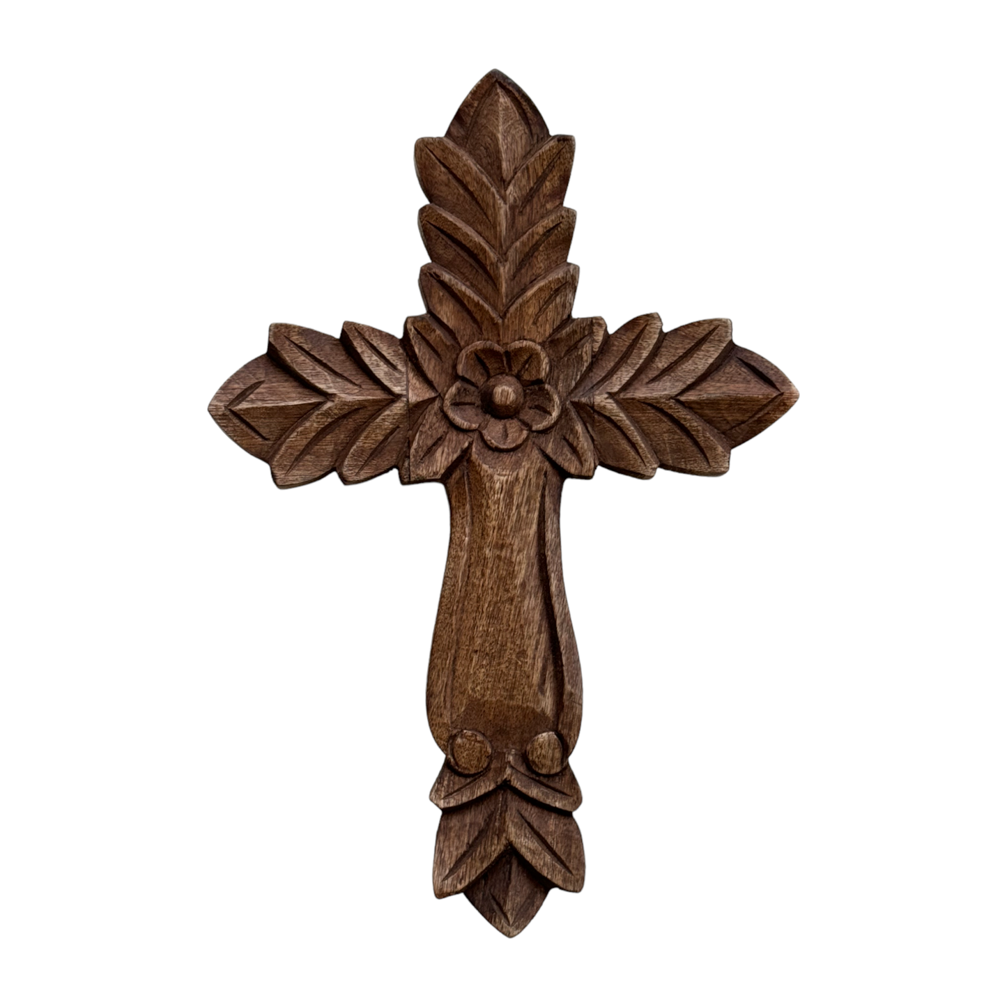 Hand Carved Wood Cross