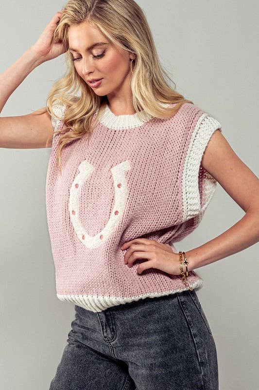 Horseshoe knitted Vest