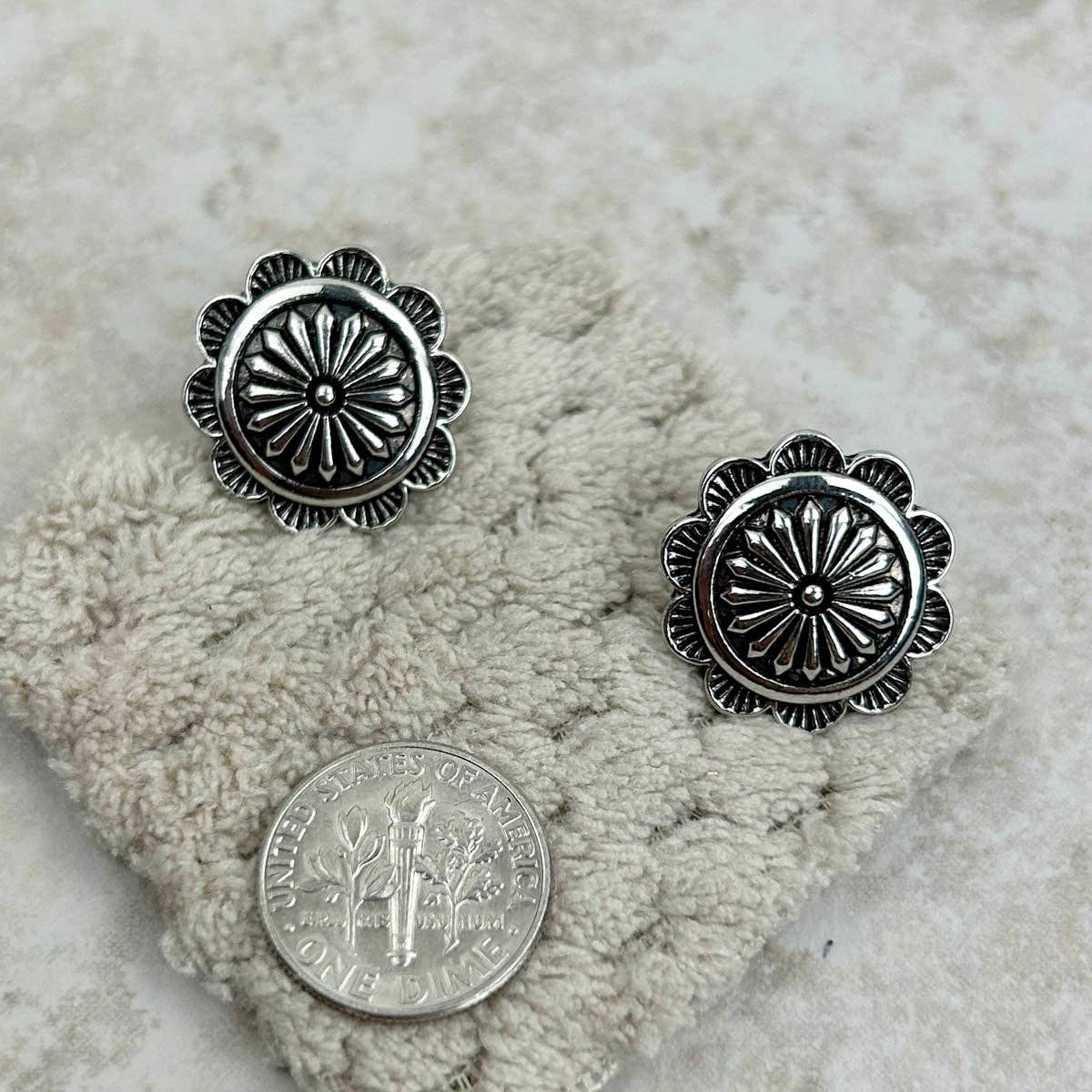 Floral Concho Earrings