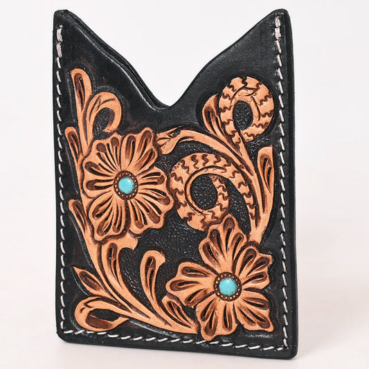 Turquoise Tooled Card Holder