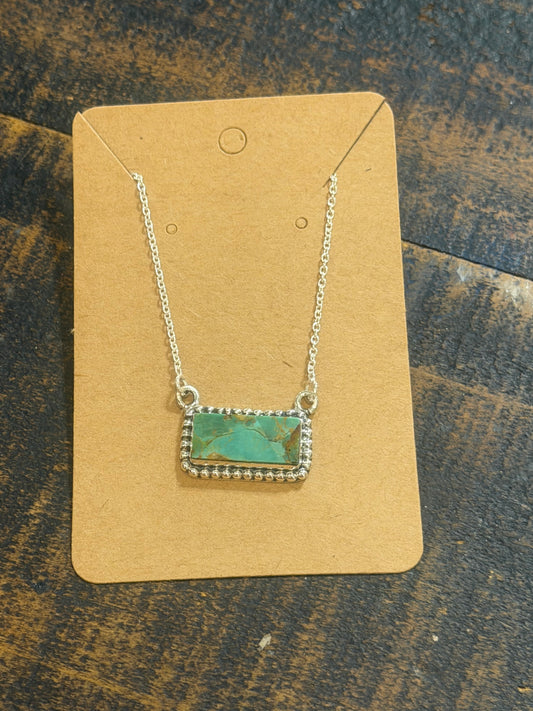 Turquoise Bar Necklace