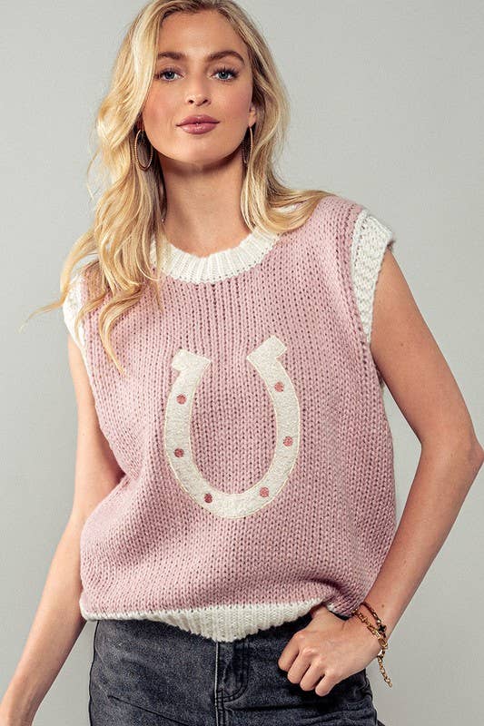 Horseshoe knitted Vest