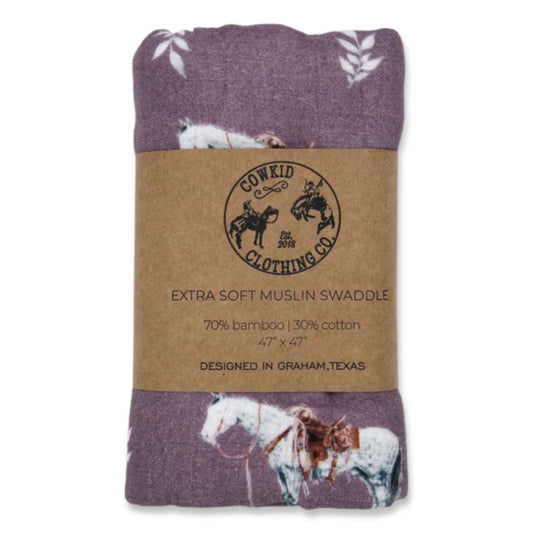 Cowgirl Muslin Blanket