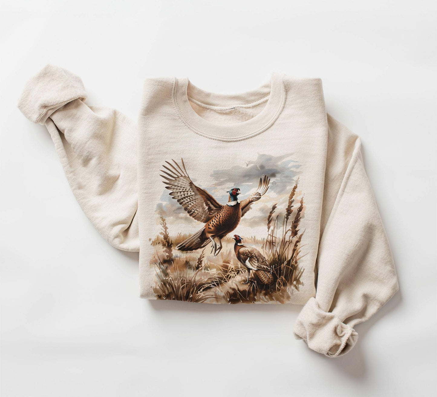 Retro Pheasant Bird Wilderness Scene shirt, Bird Shirt