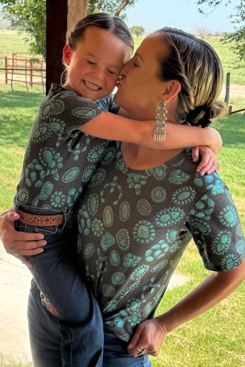 Forever In Turquoise Kids V Neck Tee