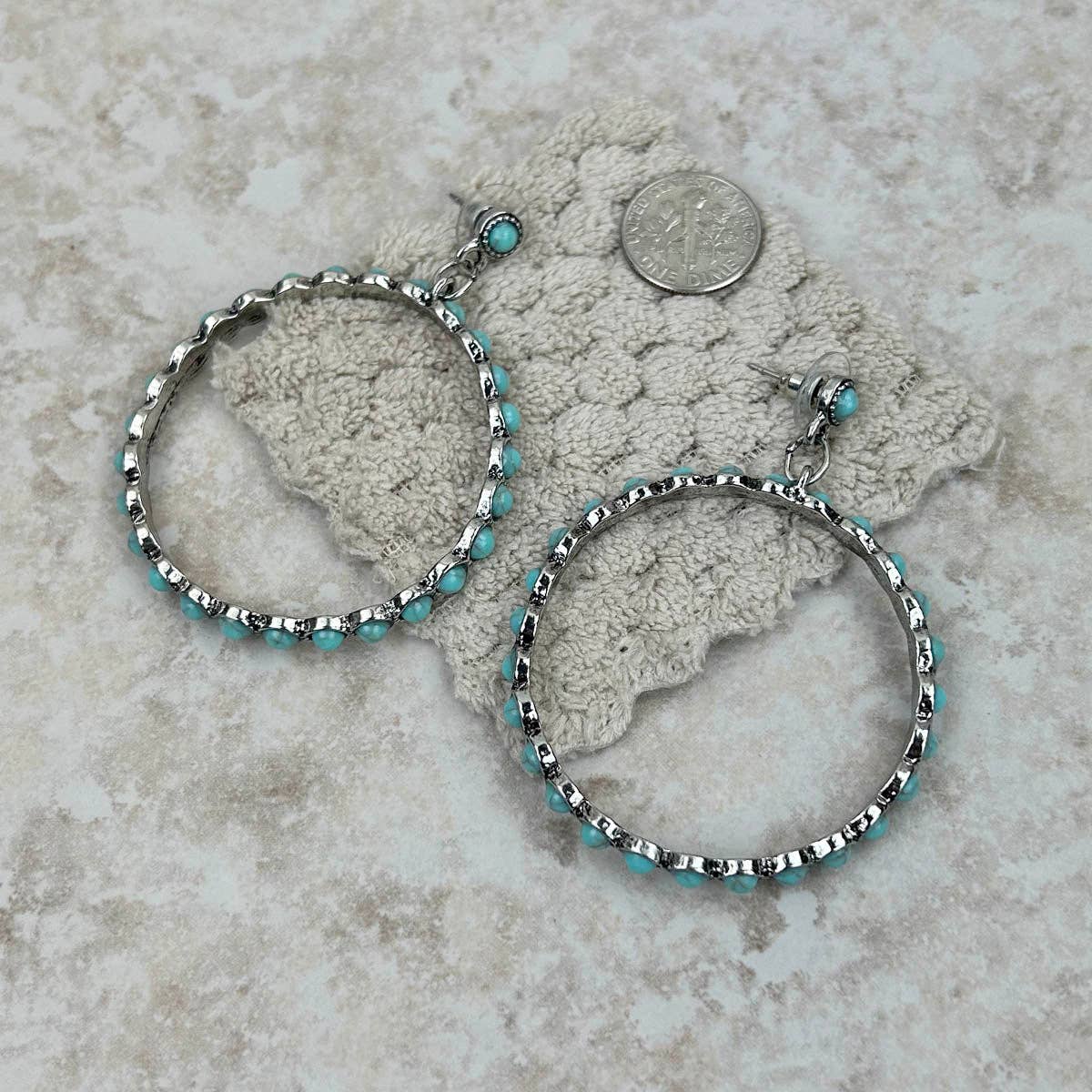 Turquoise Hoop Earrings