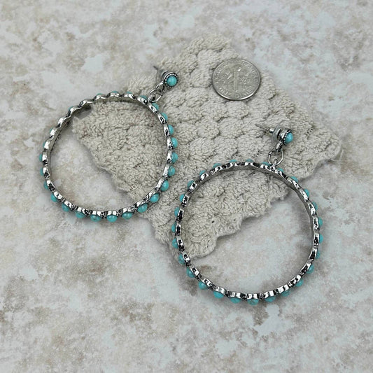 Turquoise Hoop Earrings
