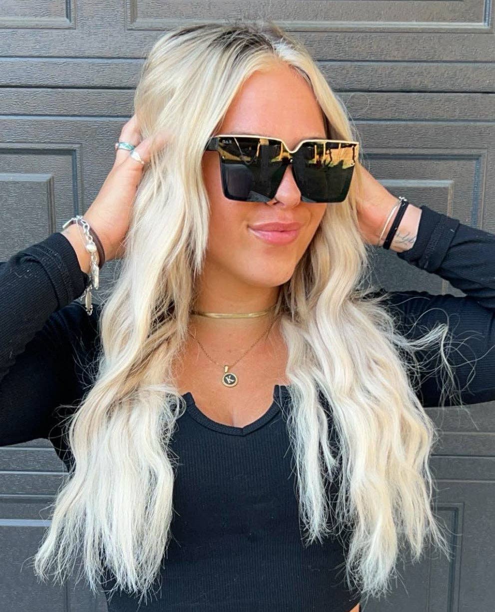 LARK - Women's Oversized Rectangle Polarized Sunglasses