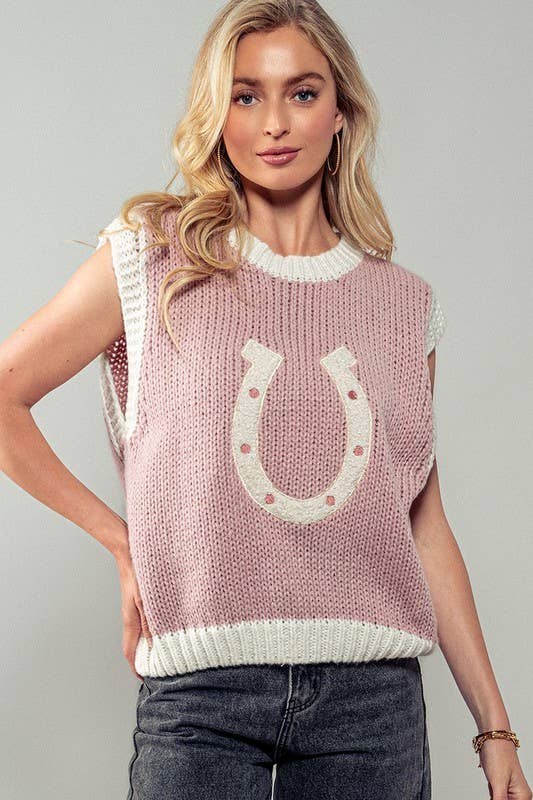 Horseshoe knitted Vest