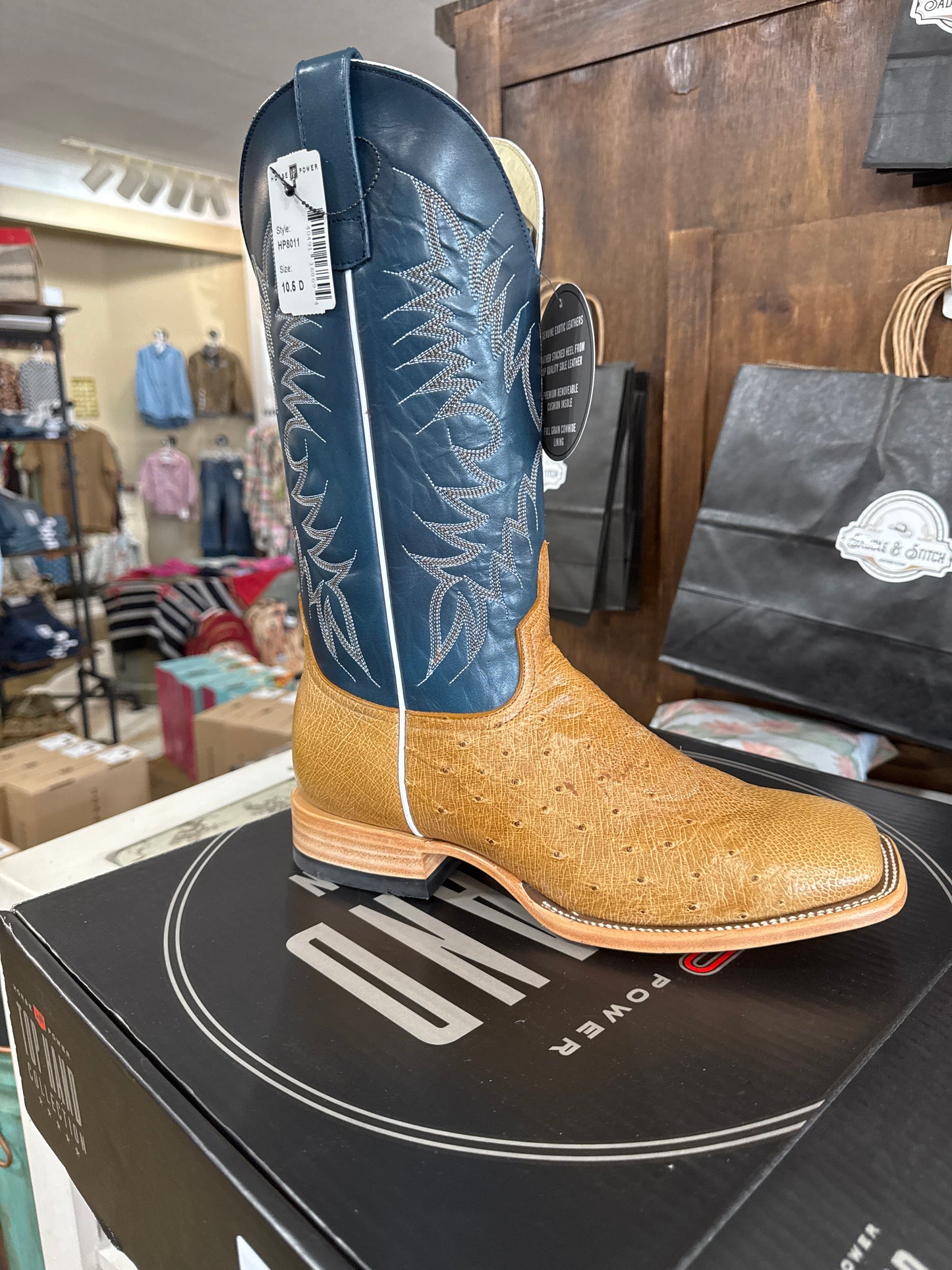 HP Top Hand Antique Saddle Smooth Ostrich Men’s Boot