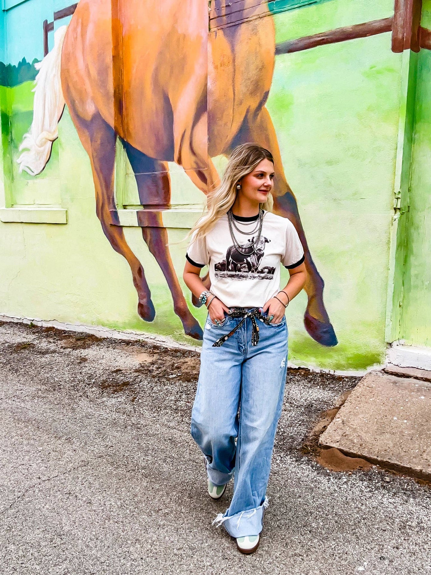 The Horned Bull Ringer Tee 