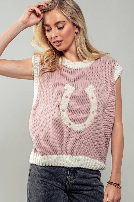 Horseshoe knitted Vest