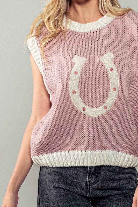Horseshoe knitted Vest