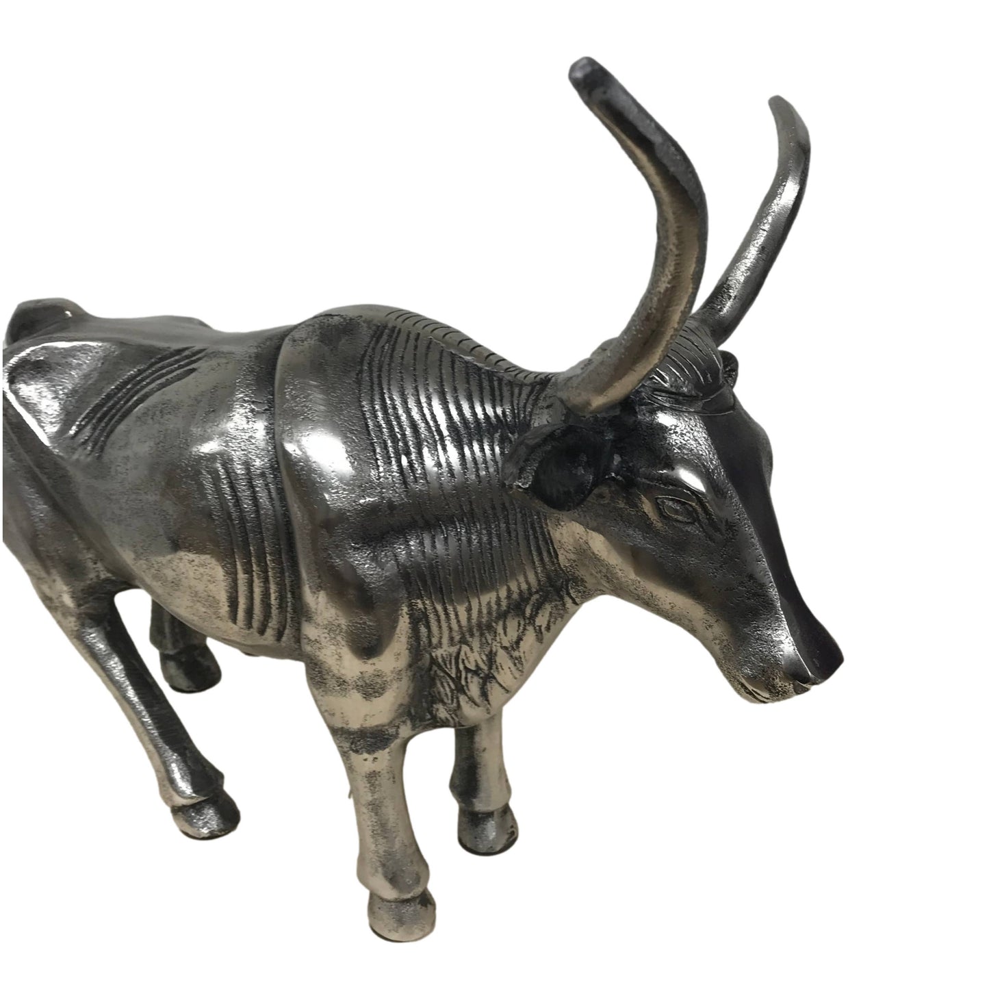 Cast Longhorn Steer Statue