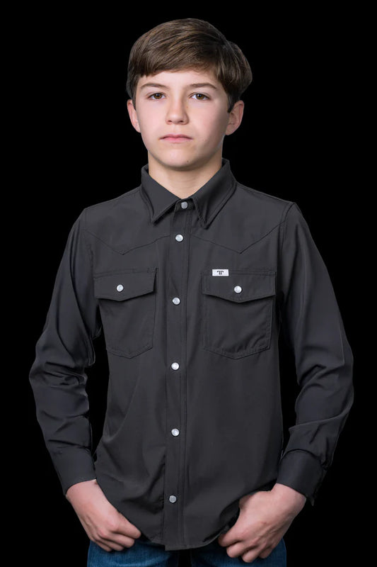 Ferrel Grey Youth Snap L/S