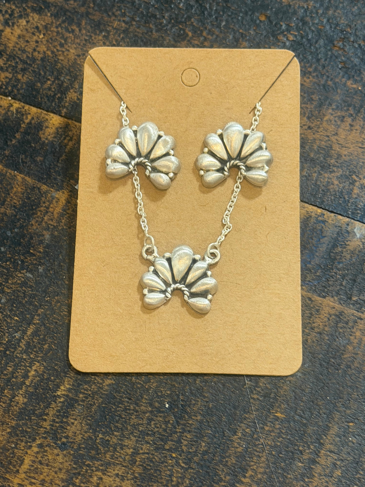 Sterling Silver Squash Necklace Set