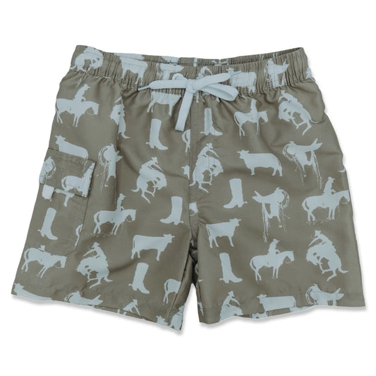 Cowkid Rustic Roots Swim Trunks