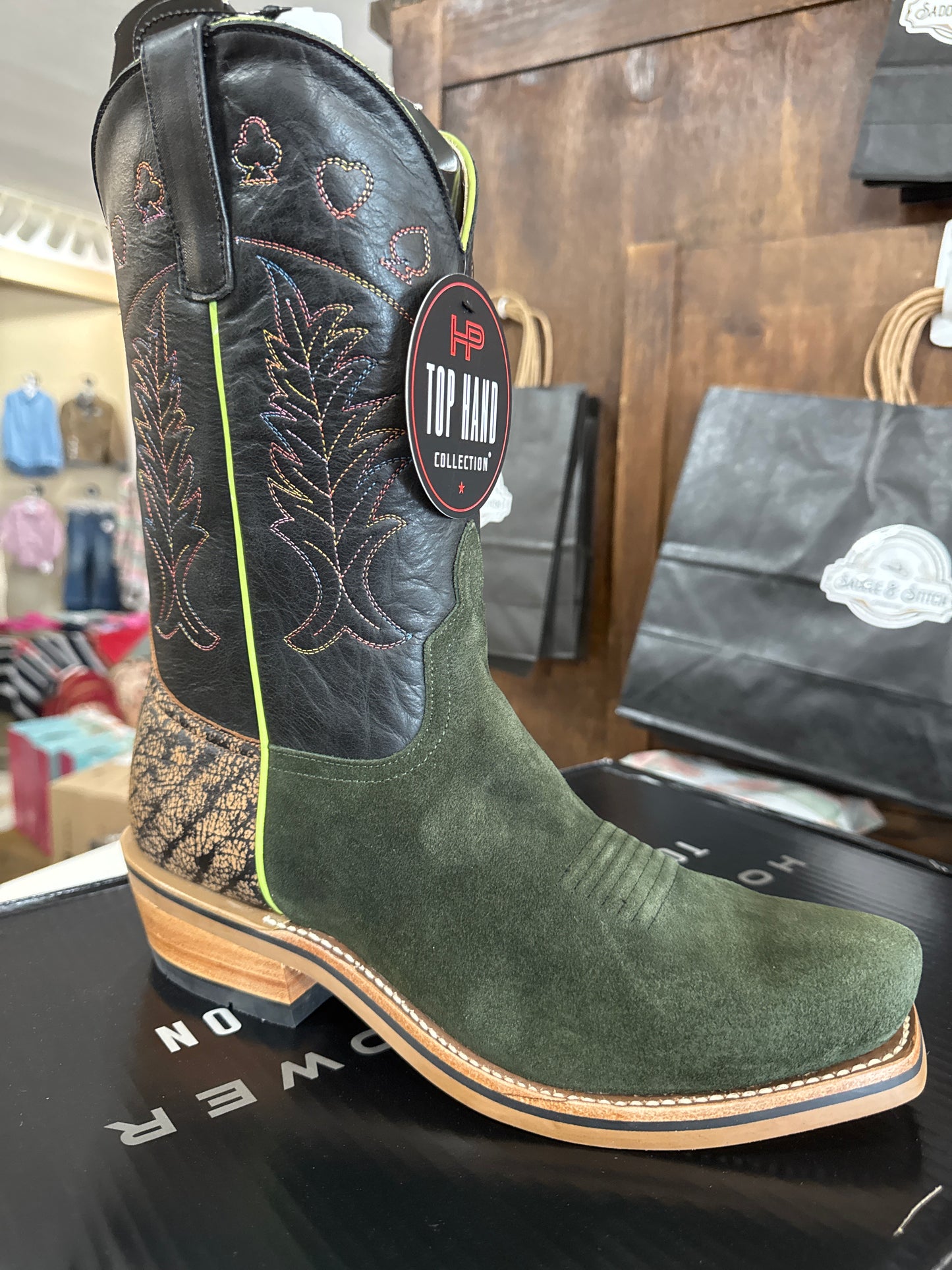 HP Top Hand Military Green Suede Men’s Boot