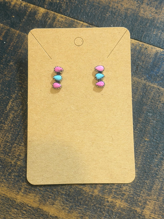 Cotton Candy Teardrop Earrings