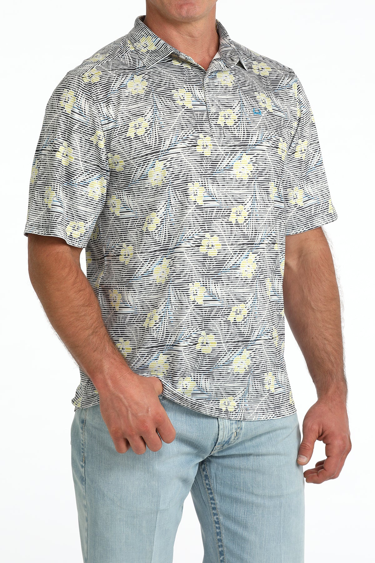 CINCH MEN'S ARENAFLEX TROPICAL POLO