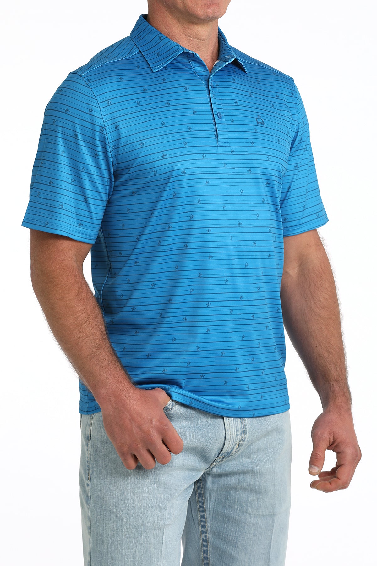 CINCH MEN'S ARENAFLEX BLUE POLO
