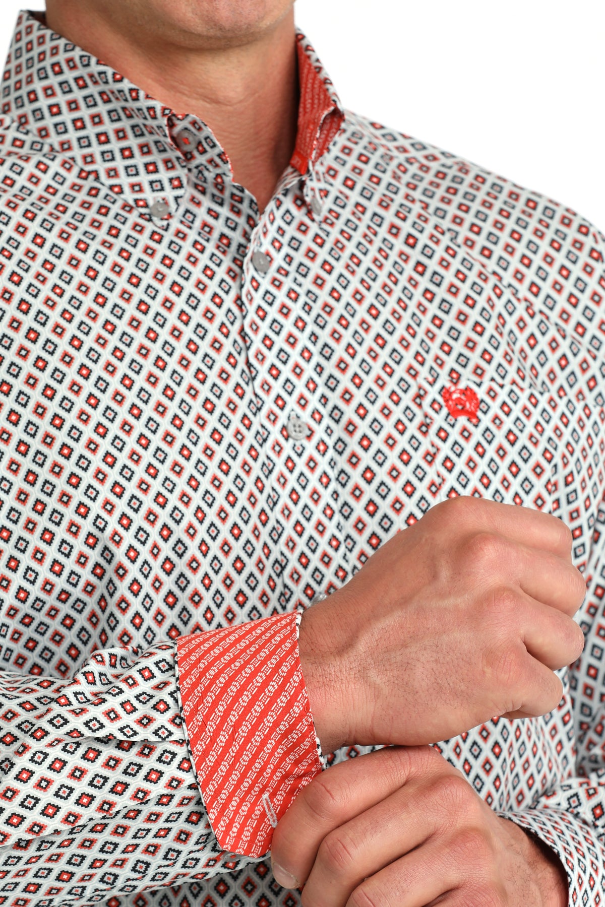 CINCH MEN'S RED DIAMOND L/S