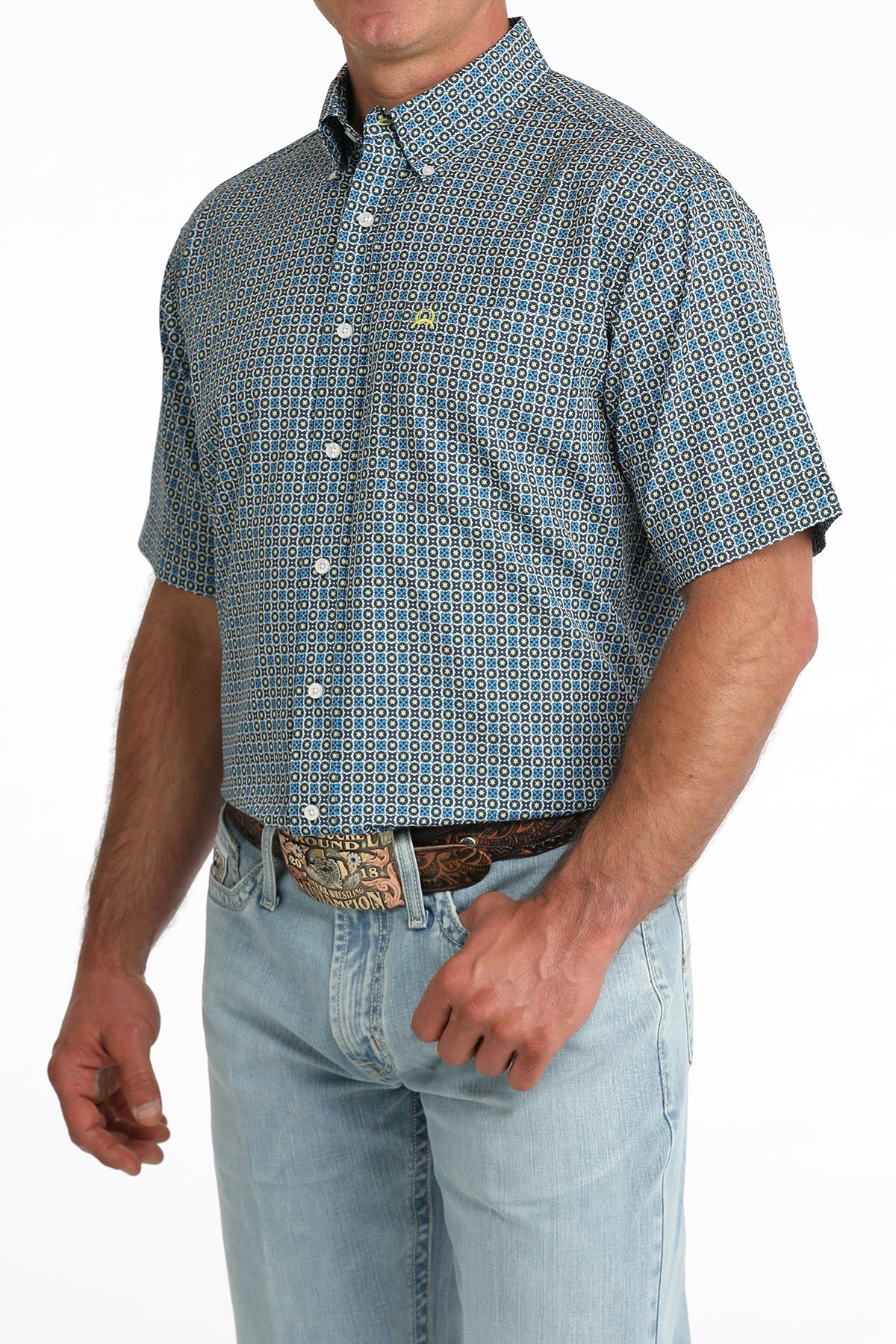 CINCH MEN'S GEO PRINT S/S