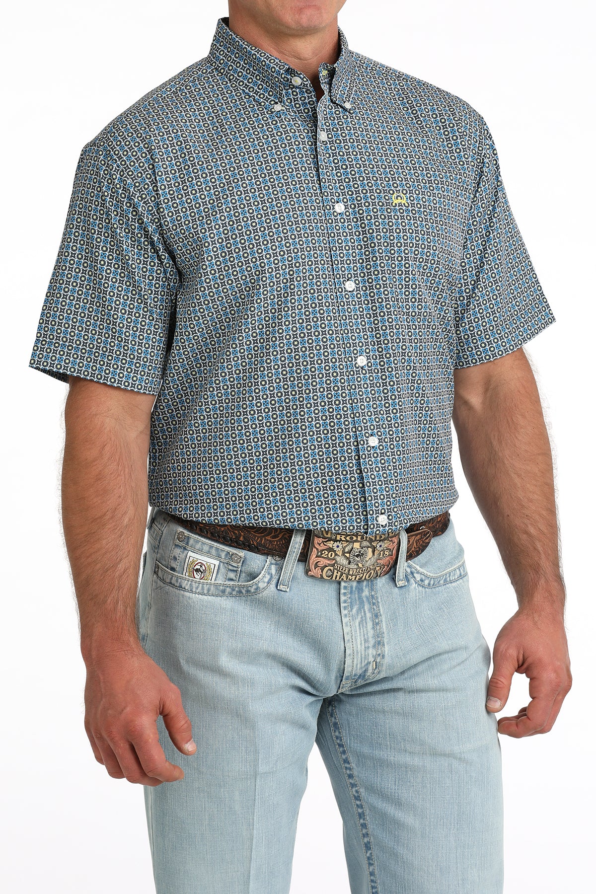 CINCH MEN'S GEO PRINT S/S