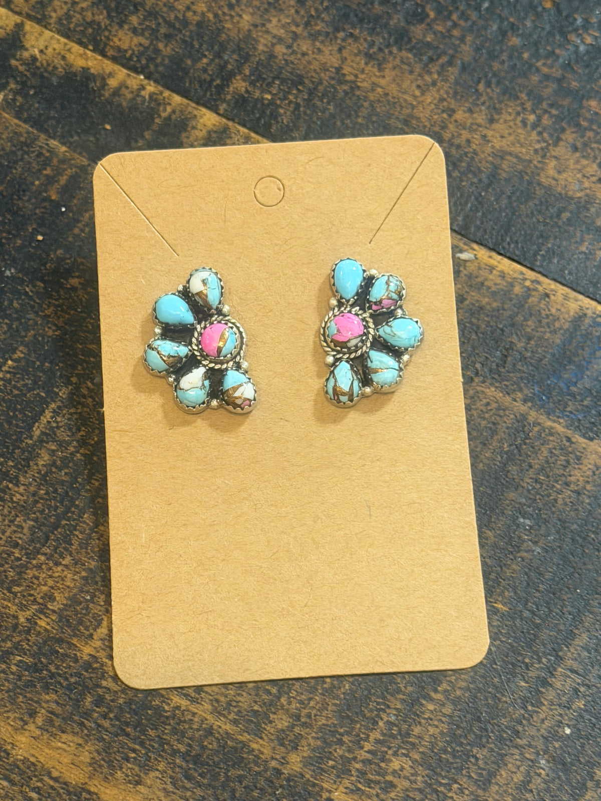 Cotton Candy 1/2 Cluster Earrings